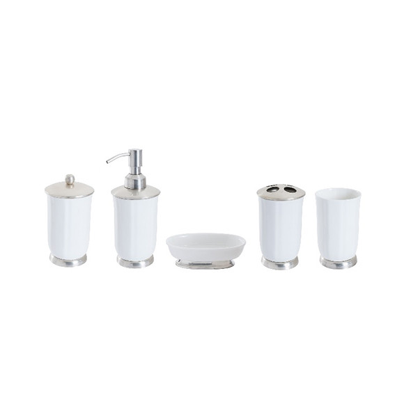 Set de toilette (5 pièces) Métal & Porcelaine - Set de toilette (5 pièces)